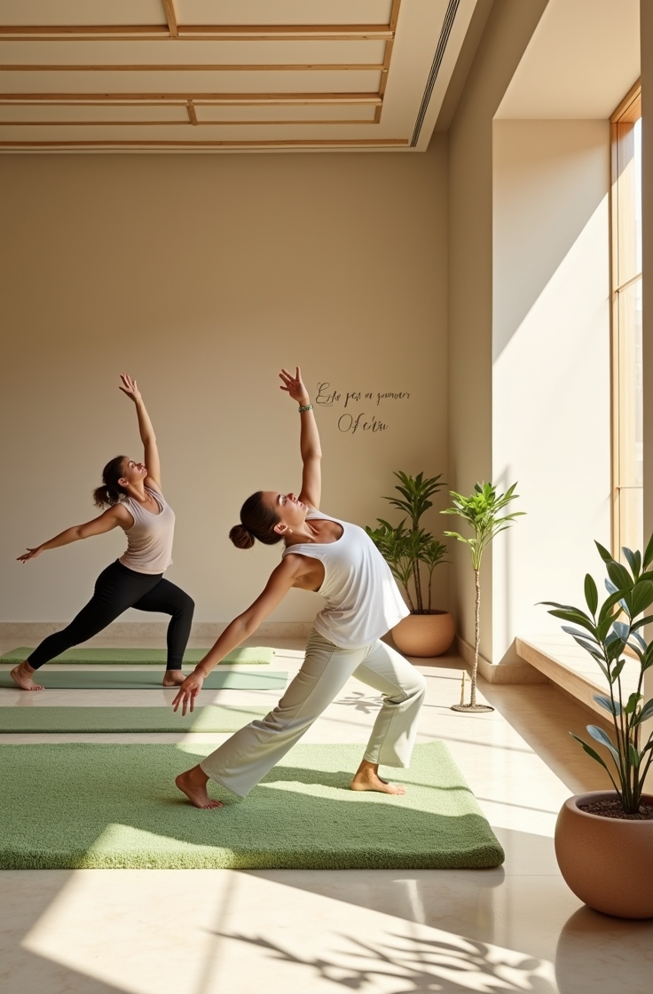 Founder practicing yoga
